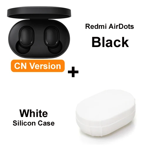Inlock Xiaomi Redmi Airdots Xiaomi Беспроводные Наушники управление голосом Bluetooth 5,0 контроль шумоподавления - Цвет: CN add White Case