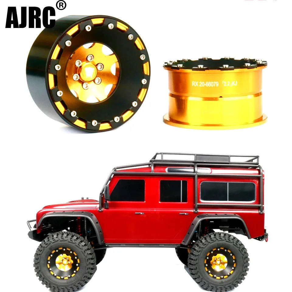 Колесные диски из алюминиевого сплава 2 для 1/10 RC Rock Crawler Axial SCX10 RR10 Wraith 90056 Traxxas TRX4 4