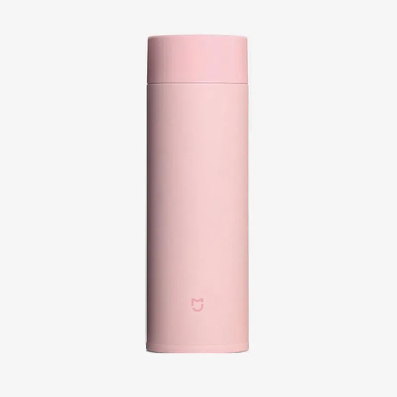 Розовый Новая мини-термос Xiaomi Mijia, бутылка 350 мл, портативные Термосы Из Нержавеющей Стали, двухслойная вакуумная кружка для воды - Цвет: Розовый