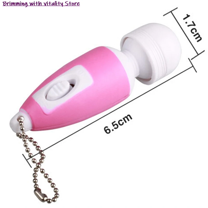 

Portable Mini Massage Stick Tiny Stress Relief Electronic Key Chain Ring Full Body Massage With Button