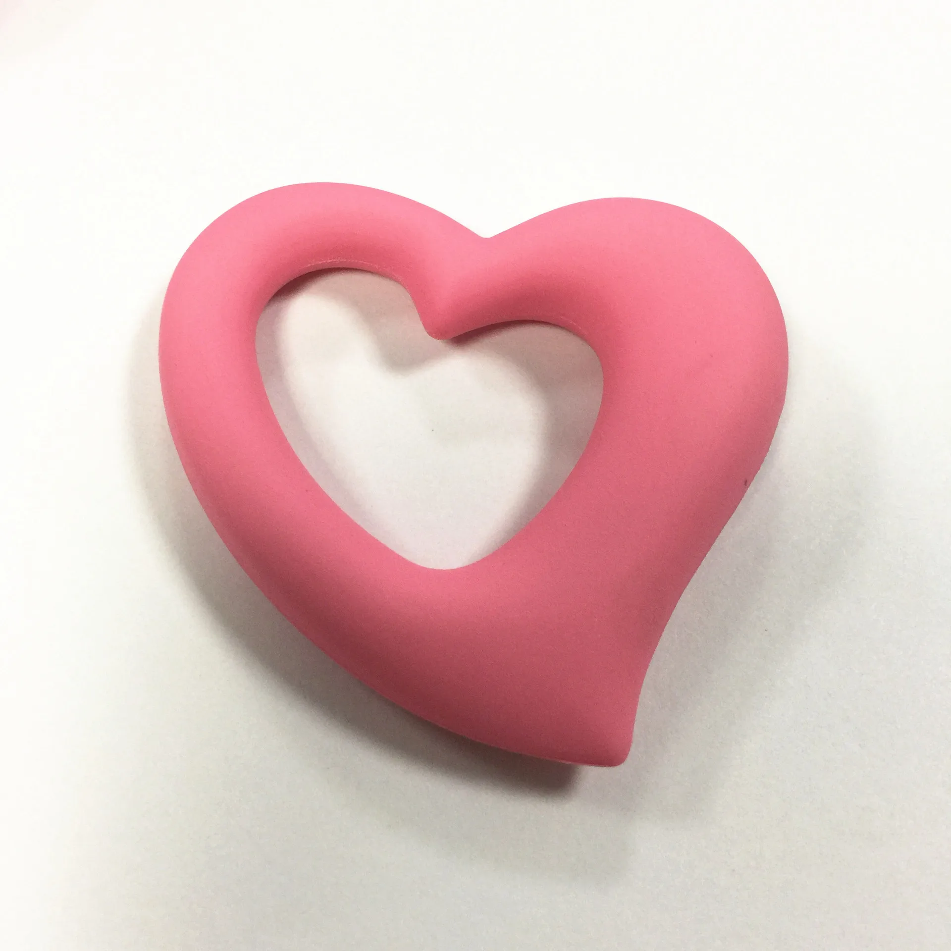 

Baby Heart Shaped Silicone Teether Chewable Mother and Baby Grinding Rod Necklace Silicone Teether New Style Baby Tooth Holder