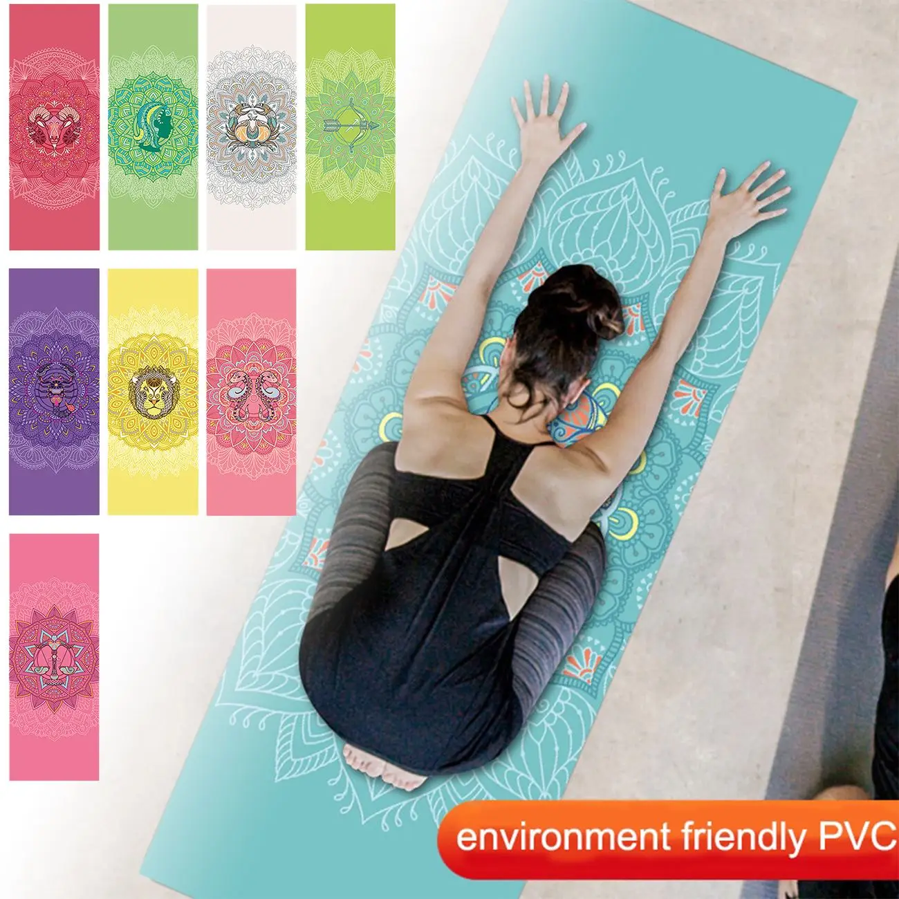

Thick Non-Slip Yoga Mat Pad for Exercise Fitness Pilates 68x24 Constellation design Exercise Fitness Pilates Health Lose Weight
