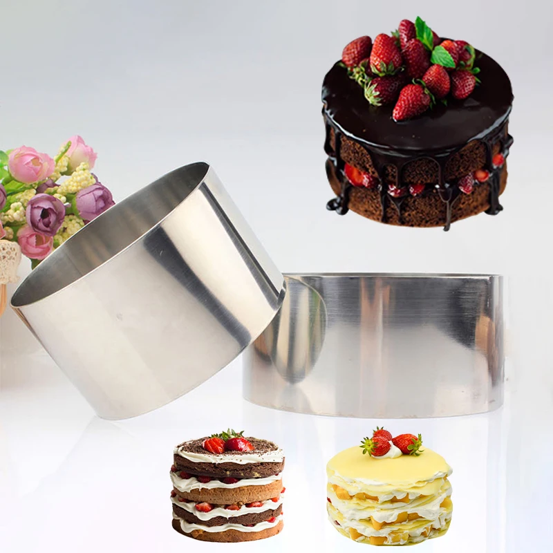 

Adjustable Mousse Ring 3D Round Cake Molds Stainless Steel Cake Baking Moulds Kitchen Dessert Cakes Molds Cake Decorating Tools