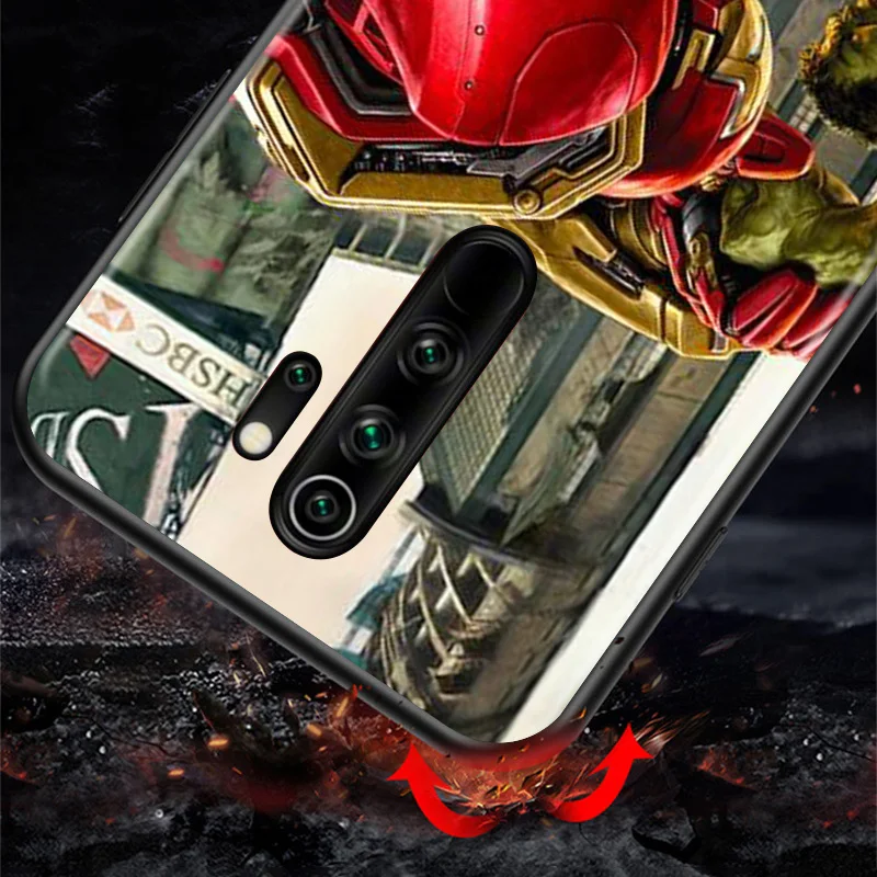 

Marvel Avengers Super Hero Hulk For Xiaomi Redmi K40 K30T K30S K30i K20 10X 9T 9i Ultra Pro 5G TPU Silicone Black Phone Case