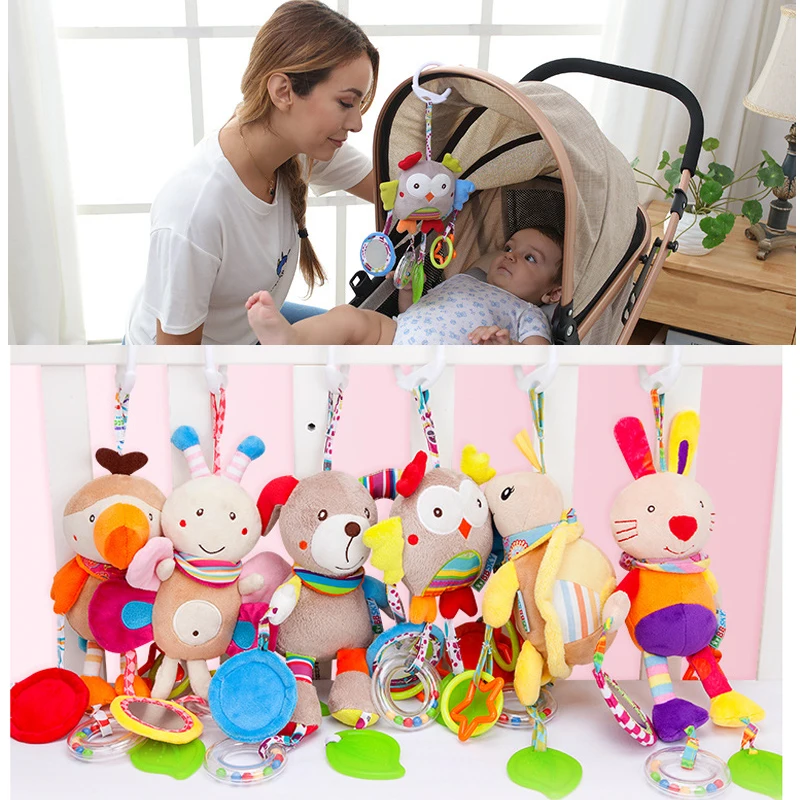 Мультяшные детские игрушки на возраст 0 12 месяцев подвесные погремушки для