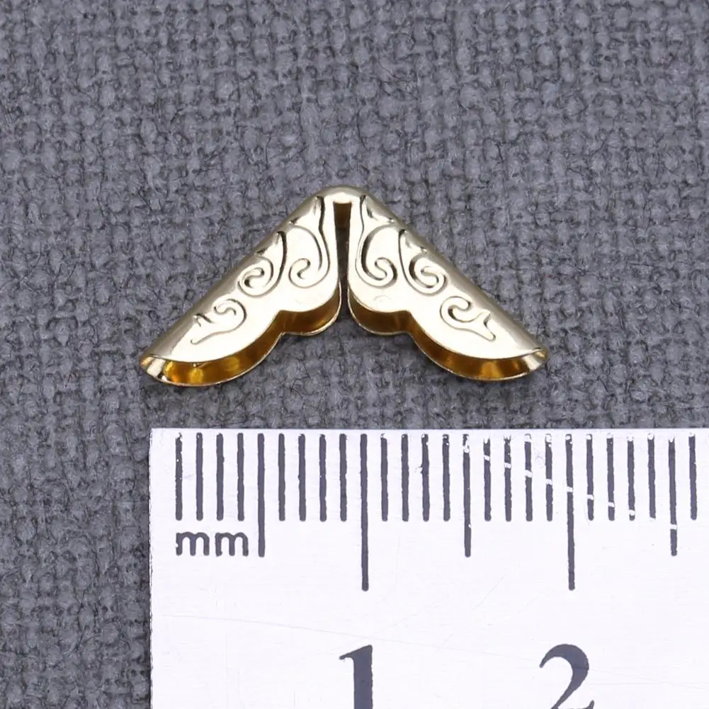 

100pcs Gold Silver Corner Brackets Metal Book Scrapbooking Notebook Albums Menus Folders Corner Protectors Tone