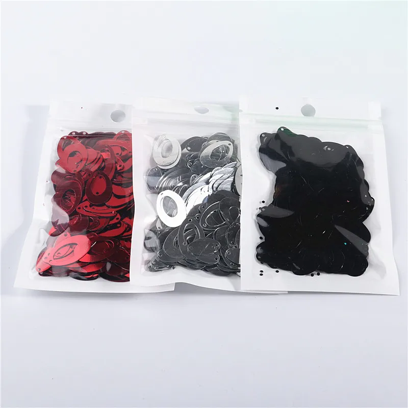 Золотые двойные овальные блестки большие серьги поделки пайетки россыпью сделай