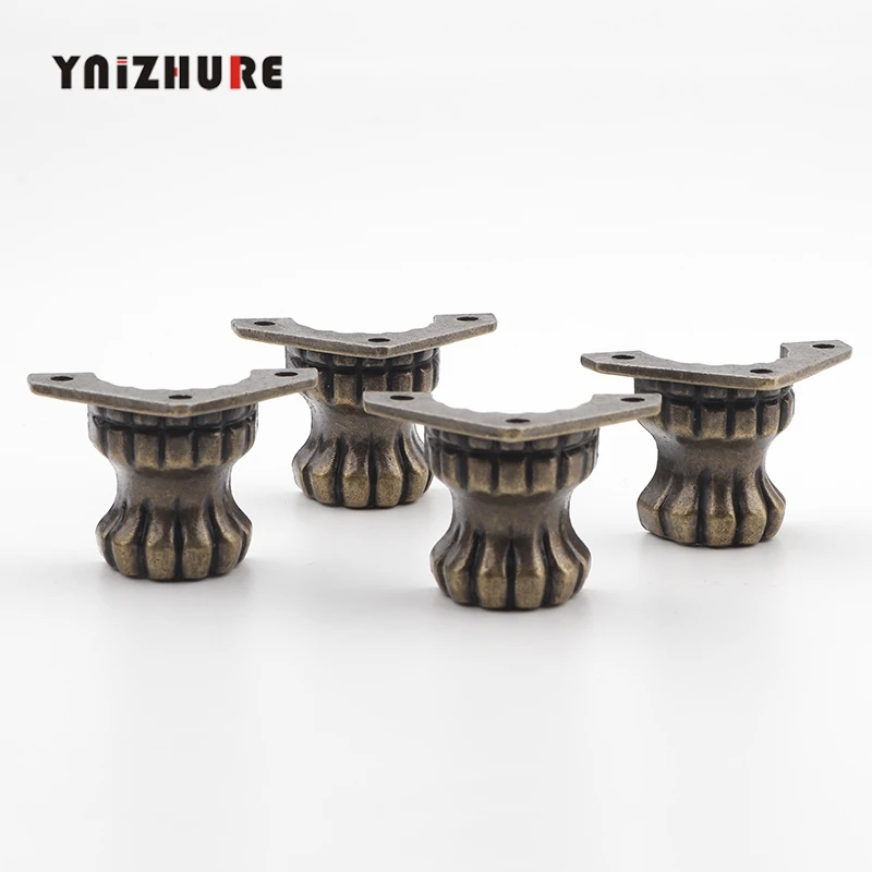 12 шт. античная латунная деревянная шкатулка для украшений ножек YNIZHURE