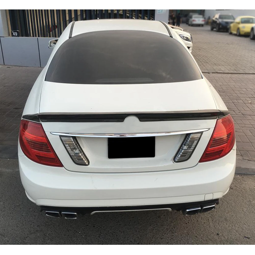 3 шт. спойлер заднего багажника из углеродного волокна крыла Boot губ для Mercedes-Benz W216