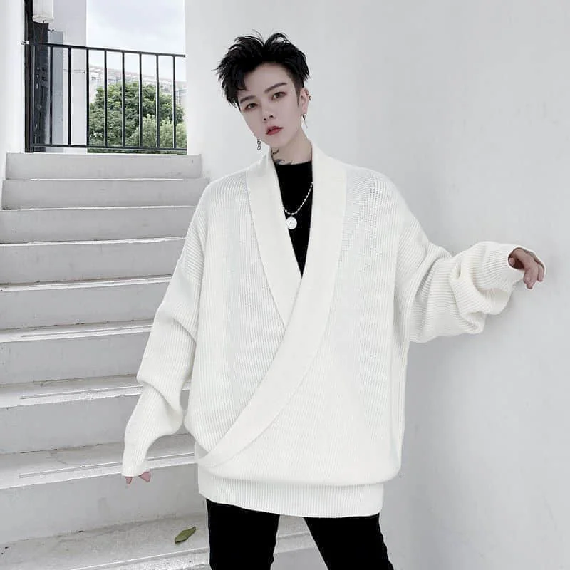 

New Autumn Winter Casual Normcore Sweater Men Loose Turn Dwon Collar Style Thick Solid Women Sweaters BF Knitted Streetwear