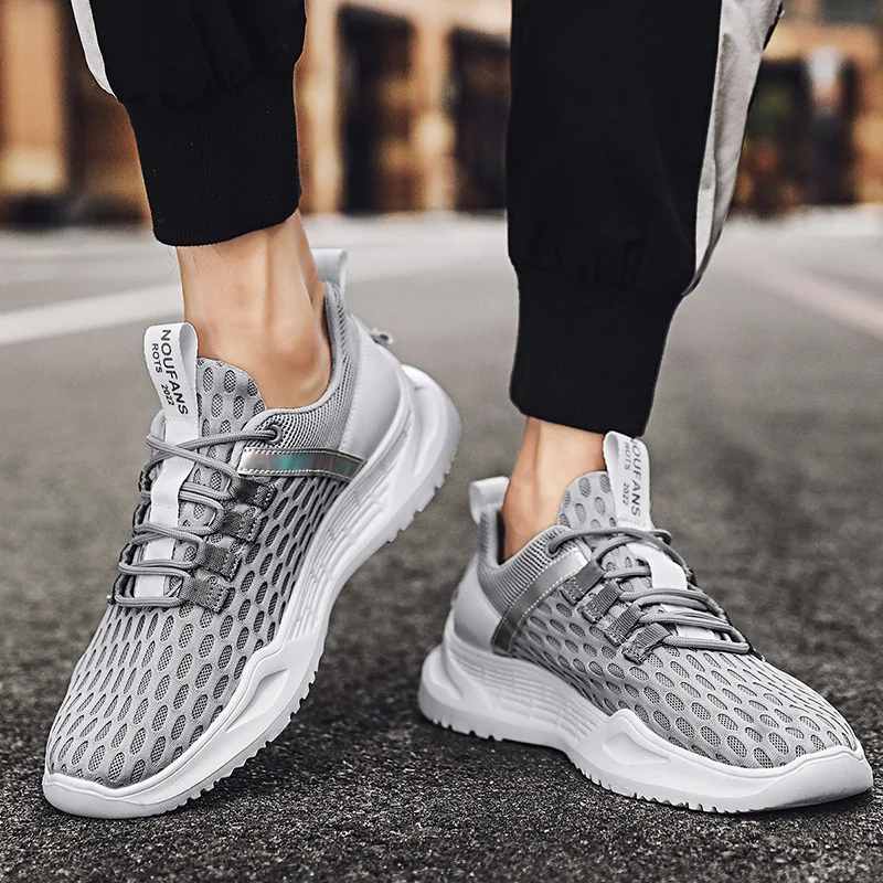 Men Running Shoes Spring Mesh Sneakers Light Breathable Athletic Trainers Men Summer New Cheap Lace Up Jogging Sport Shoes Men