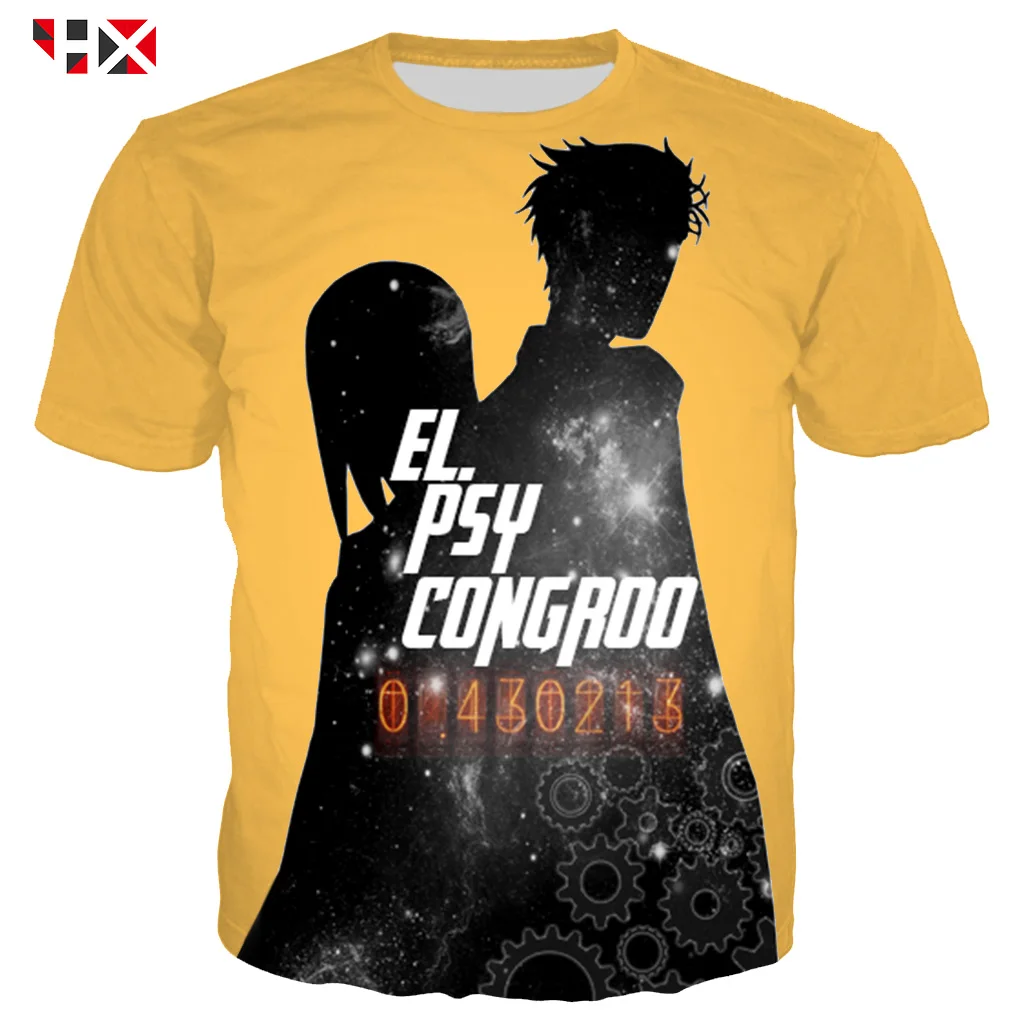 

HX Summer Harajuku Short Sleeve T-Shirt 3D Print Men/Women Anime Steins Gate T Shirt Casual Streetwear Cute Pullover Tops HX781