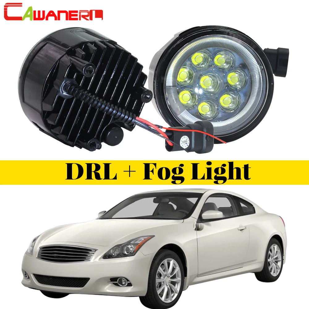 Cawanerl 2 шт. автомобиль аксессуары светодиодный туман светильник глаза ангела