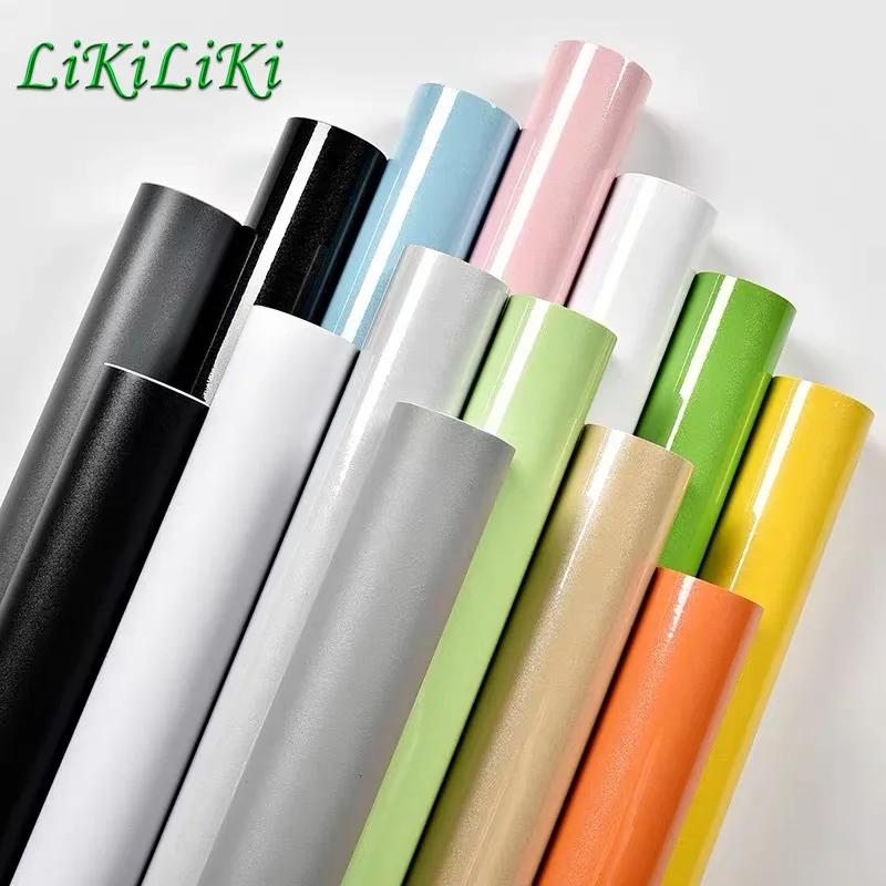 

Блестящая Водонепроницаемая виниловая самоклеящаяся настенная бумага, блестящая бумага для ванной, кухни, шкафа, Настольная бумага, настен...