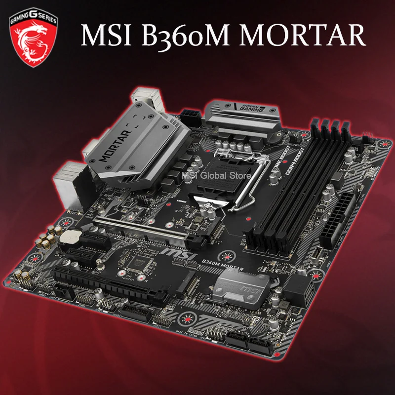 LGA 1151 MSI B360M материнская плата PCI-E 3 0 M.2 HDMI Игровая DDR4 64 Гб настольная B360 Placa-Mãe i7 i5 i3 Cpu