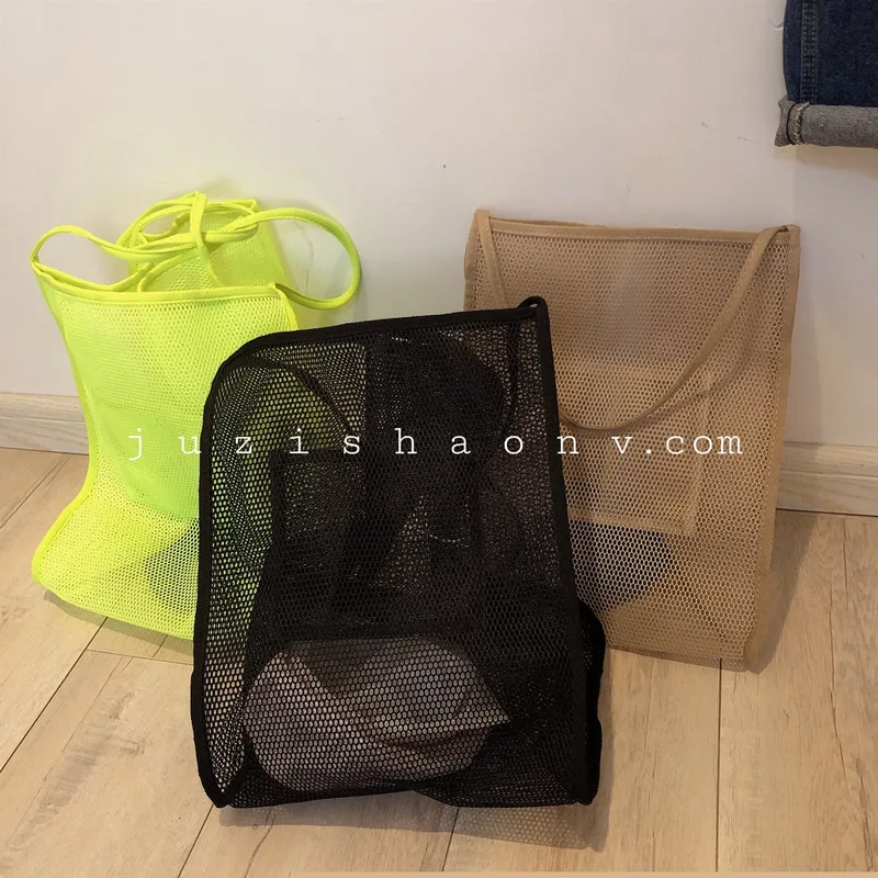 Легкая сетчатая Сумка-тоут для женщин вместительные мешки хранения игрушек