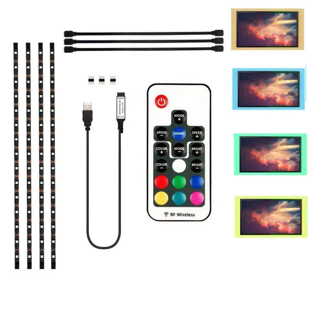 Светодиодная лента для подсветки телевизора с USB разъемом диагональю экрана 32 66