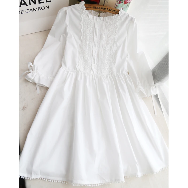 Женское элегантное платье милой девушки из леса белое кружевное принцессы в