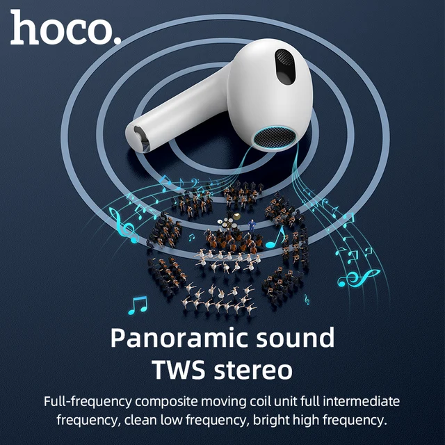 Hoco EW09 Bluetooth 5.1 TWS Wireless Earphone Stereo Headset Earbuds With Mic In Ear Handsfree Music Earphones With Charging Box 2