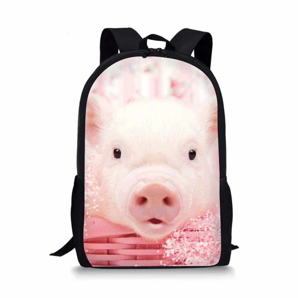 HaoYun Kids Fashion Backpack The Little Pigs Pattern Children's School Bag Kawaii Animal Toddler School Bags Women Backpacks