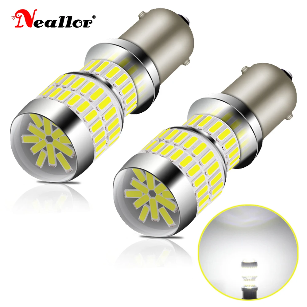 

2 шт., Автомобильные светодиодные лампы 1156 BA15S P21W S25 7506