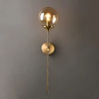 Современный стеклянный шар Эдисона настенный светильник Nordic Gold Настенные светильники домашний Декор Спальня Ванная комната зеркальный светильник s внутренний светильник