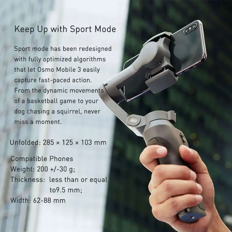 DJI Osmo Mobile 3 складной gimbal ActiveTrack 3,0 спортивный режим управление жестами Быстрый рулон Osmo Mobile 3 комбо