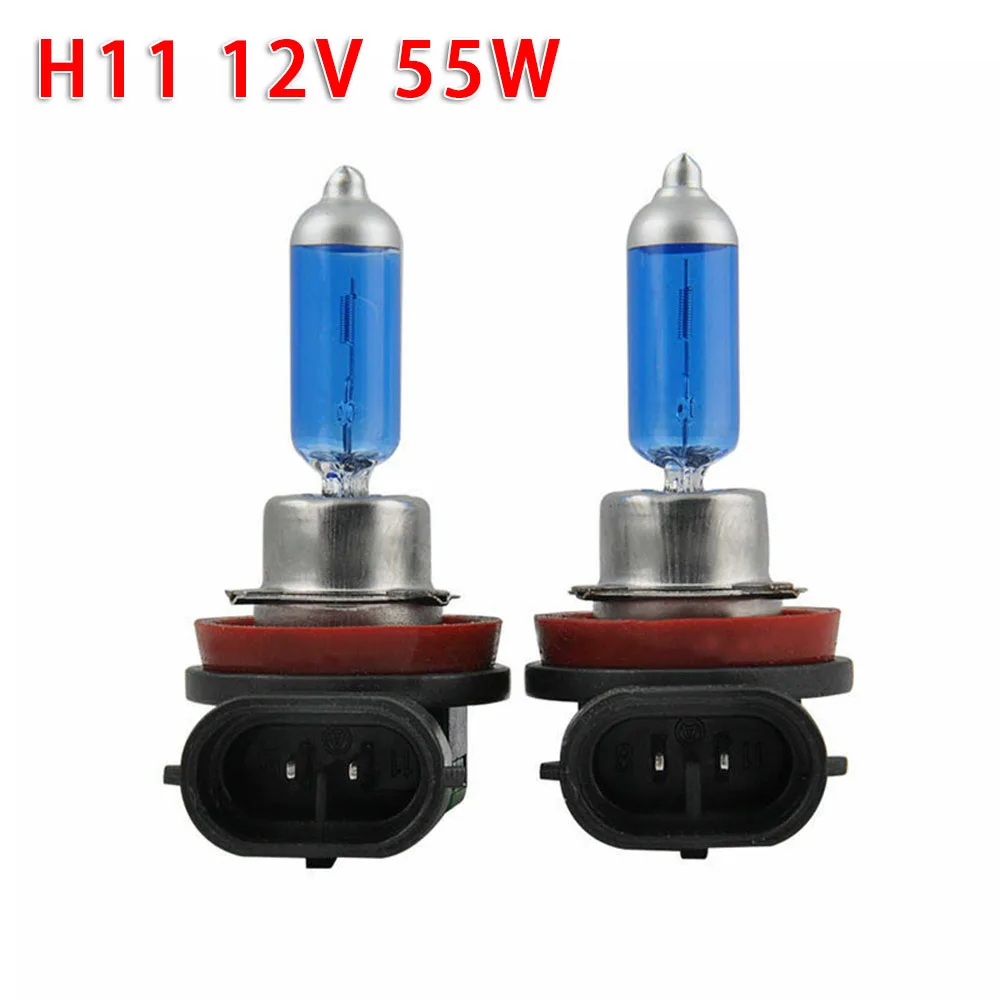 

12V Halogen Bulbs Accessories 2pcs Quartz H11 Super Bright Ultra White Car Halogen Bulbs