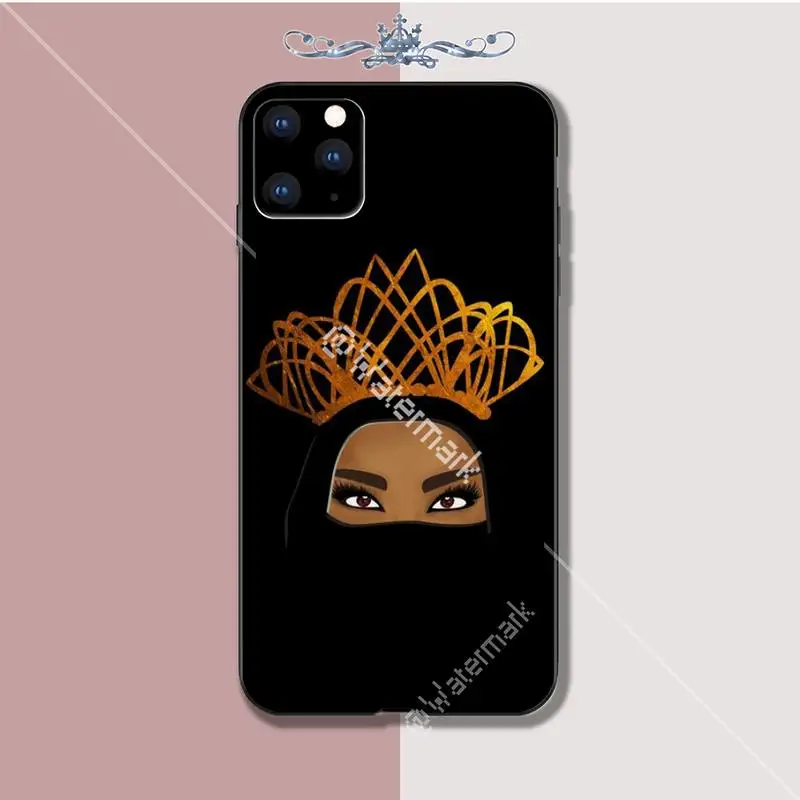 Yinuoda Мусульманка Исламская Девушка Глаза Роскошный Чехол для Телефона Для Iphone 5s Se 6 6s 7 8 Plus X Xs Max Xr 11 Pro Корпус Этуи он.