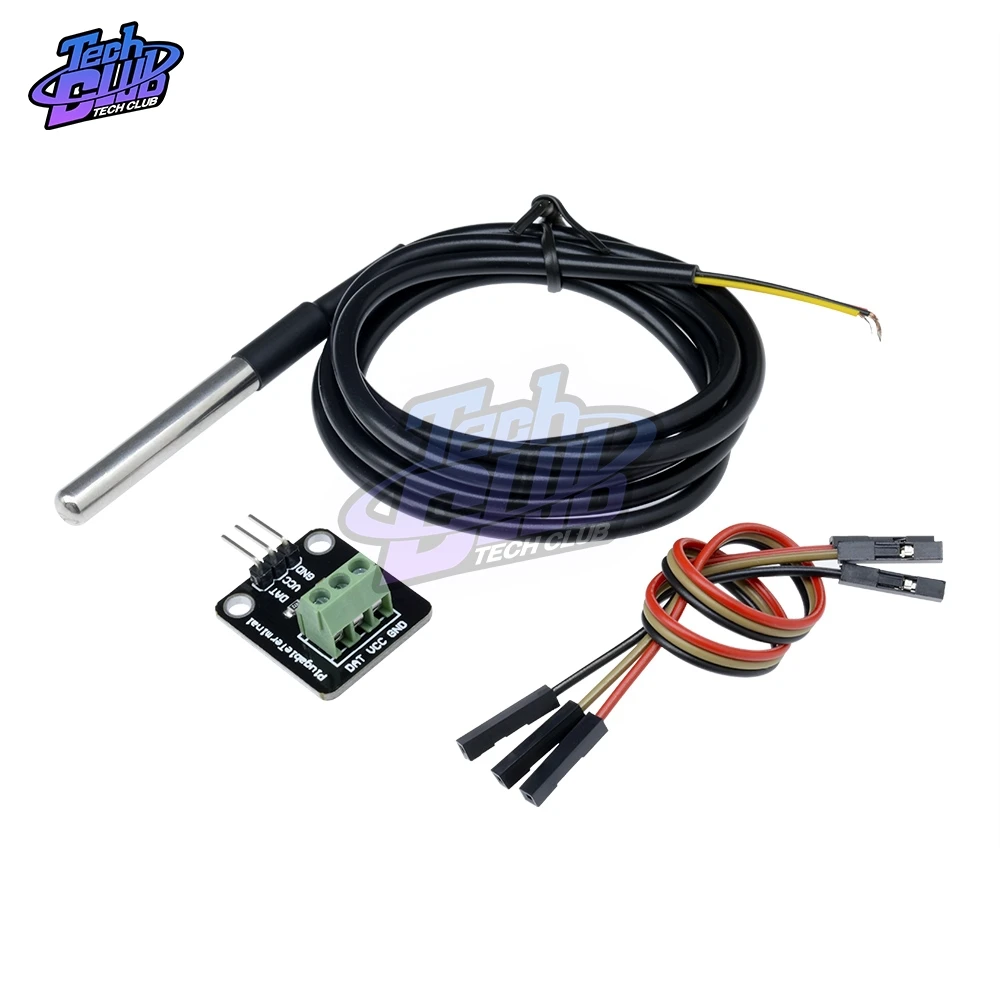 Модуль датчика температуры DS18B20 водонепроницаемый модуль из нержавеющей стали с