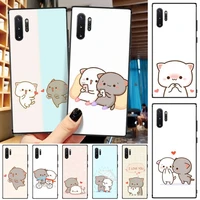 pet peach cat cartoon newly arrived black cell phone case for samsung galaxy note3 4 5 7 8 9 10 pro m10 20 30 a3 2 310 6 7