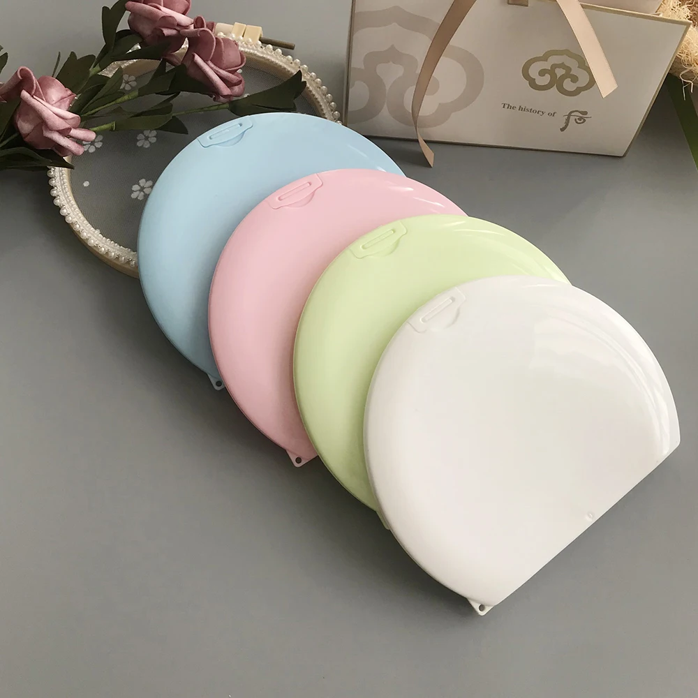 Переносная маска коробка для хранения с зеркалом полукруглый пыленепроницаемый