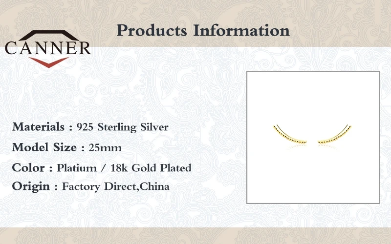 

CANNER Copper Stud Earrings for Women Fashion Single Row Round Bead Small Piercing Cartilage Earring Jewelry Pendients Gifts