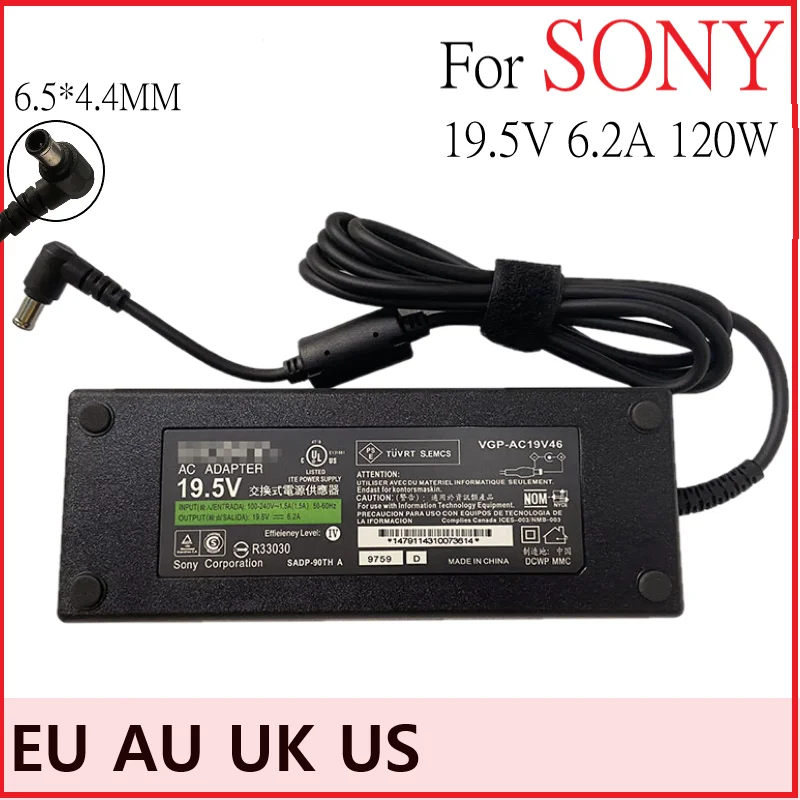 

19.5V 6.2A 120W 6.5*4.4mm Power Charger For Sony G9 ACDP-002 KDL-32W700B KDL-40W700C KDL-48W650D LCD TV Adapter