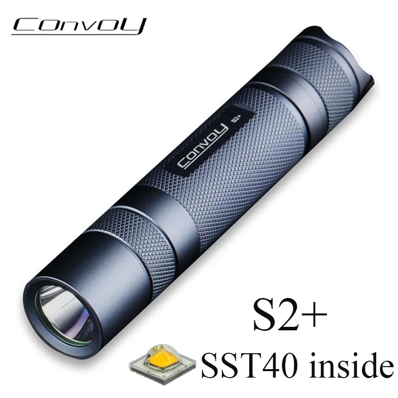 Светодиодный фонасветильник Convoy S2 Plus SST40 сверхмощный 18650 1800 лм фонарик для