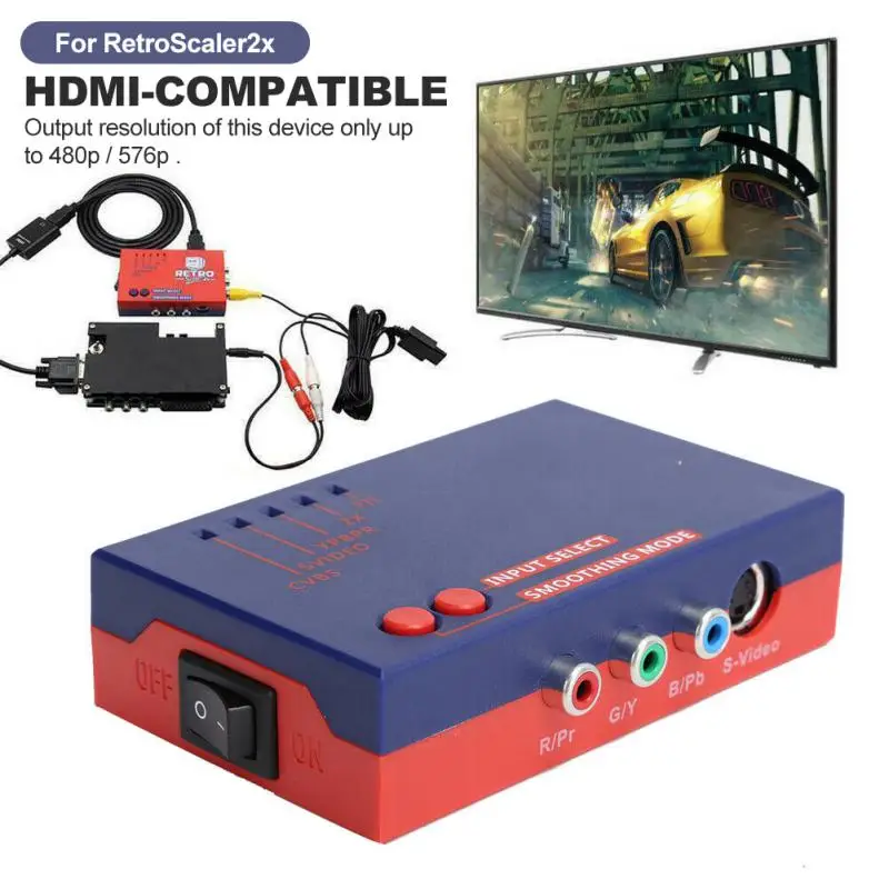 

Конвертер Bitfunx RetroScaler2x A/V в HDMI-совместимый и линейный-двойной для ретро игровых консолей PS2/N64/NES/Dreamcast/Saturn