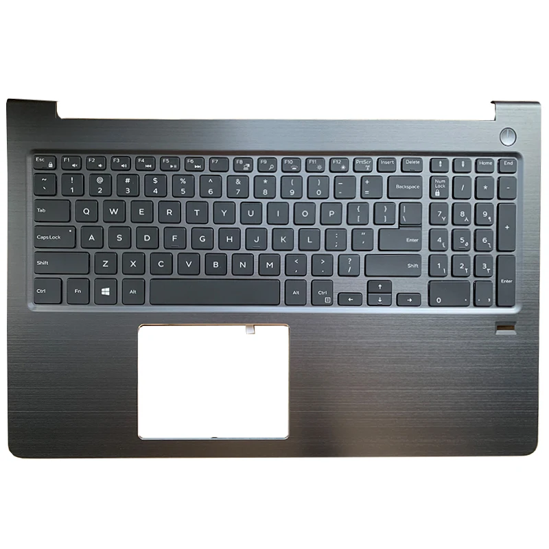 

Новая английская клавиатура для Dell Vostro 15-5000 5568 V5568 с подставкой для рук для ноутбука, верхняя панель для клавиатуры с отверстием для отпечатк...