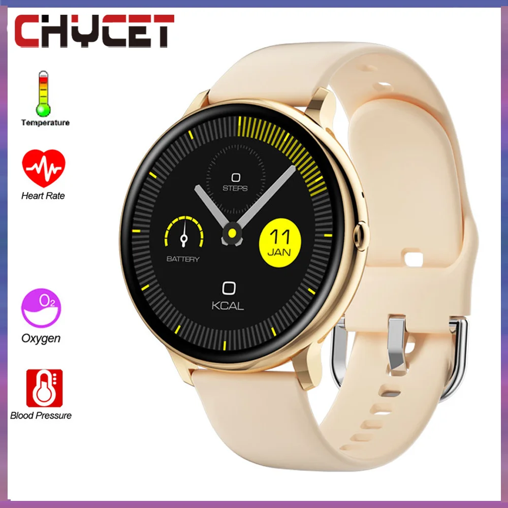 

CHYCET 2021 New Smart Watch Men SmartWatch Sleep Monitoring Multi-sport Modes 1.28 Full Touch Waterproof IP67 for Android IOS