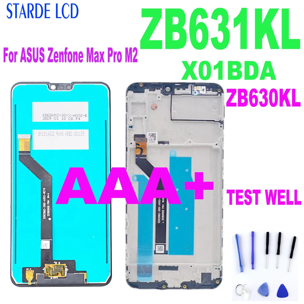 

6.26'' New For Asus Zenfone Max Pro (M2) ZB630KL ZB631KL LCD DIsplay Touch Screen Digitizer Assembly For Asus zb631kl X01BDA lcd