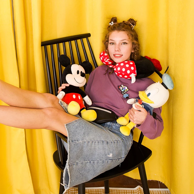 Disney Микки Маус хлопковая подушка с памятью u-образная Милая для путешествий из