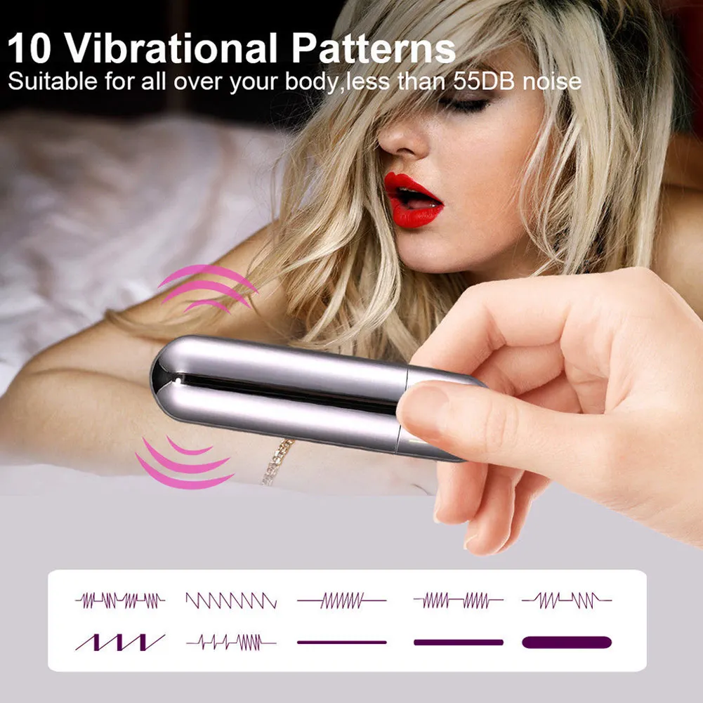10 скоростей Водонепроницаемый Электрический массажный жезл вибратор-массажер