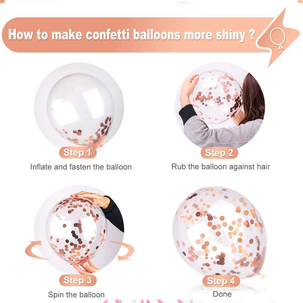 12pcs Rose Gold Balloons Girl Party Decor First 123 Birthday Baby Shower wedding Bride To Be Gende Reveal | Дом и сад