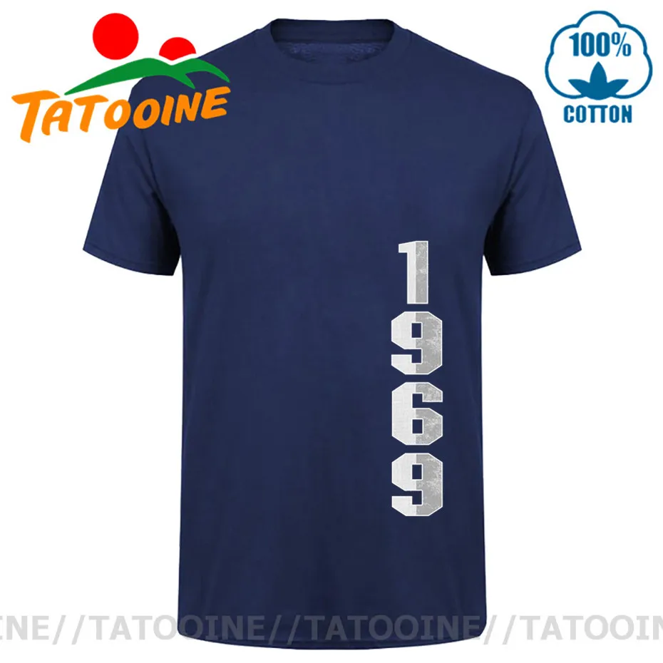 

New Design Vintage 1969 T shirt men 51th Birthday Father's day gift Idea Tee Tops Born in 1969 Classic 55 Years Old 1969 T-shirt