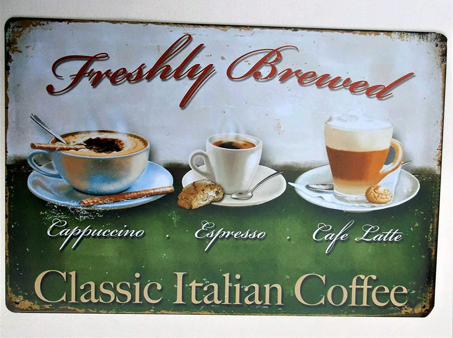 

Bless Classic Italian Coffee Plate Retro Metal Tin Sign Plaque Poster Wall Decor Art Shabby Chic Gift