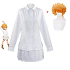 The Promised Neverland Косплей Костюм Студенческая Униформа Эмма Норман Рэй Косплей Набор париков