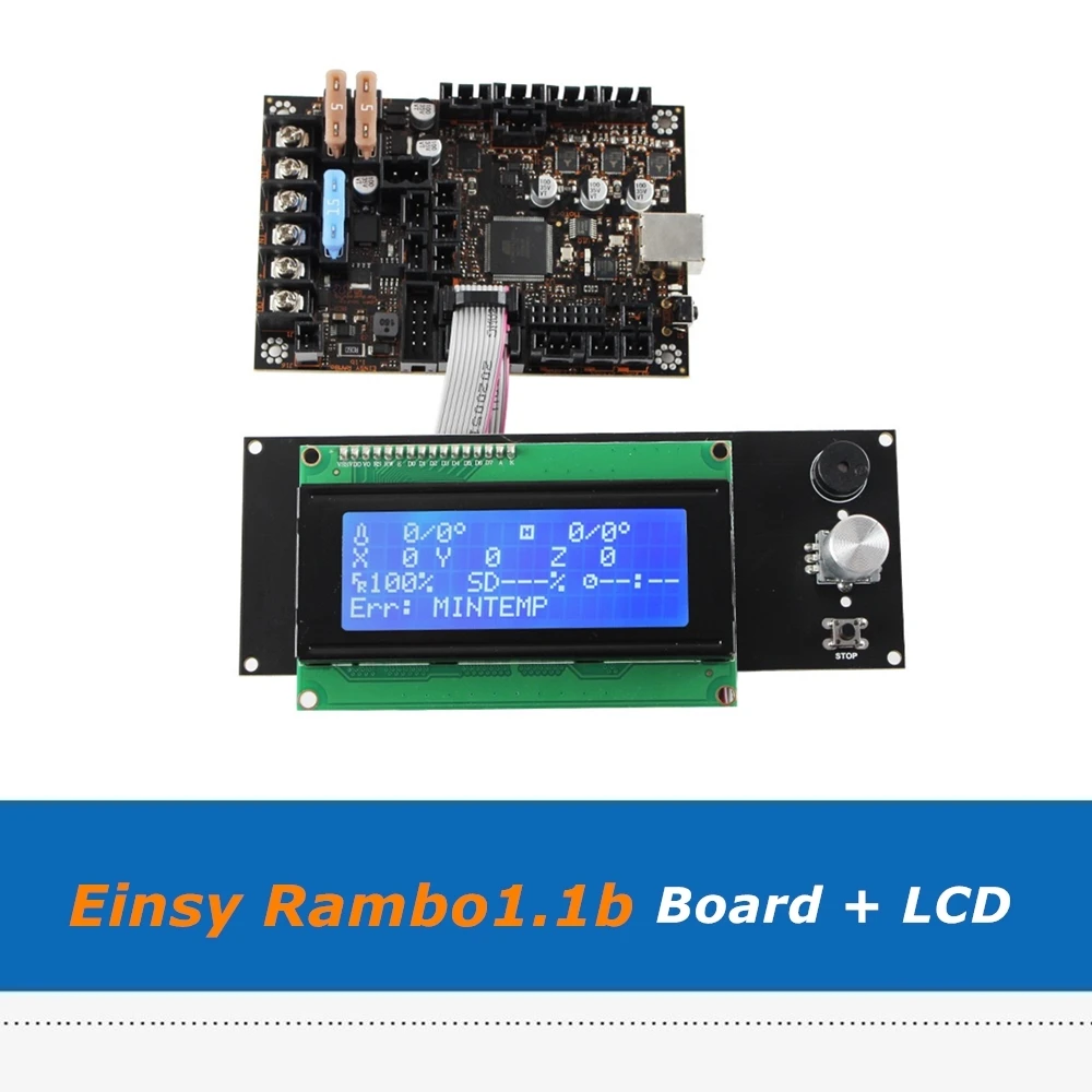 Reprap Prusa i3 MK3/3S Einsy Rambo1.1b Control Board + 2004LCD Screen With 4pcs TMC2130 SPI Driver For 3D Printer Parts