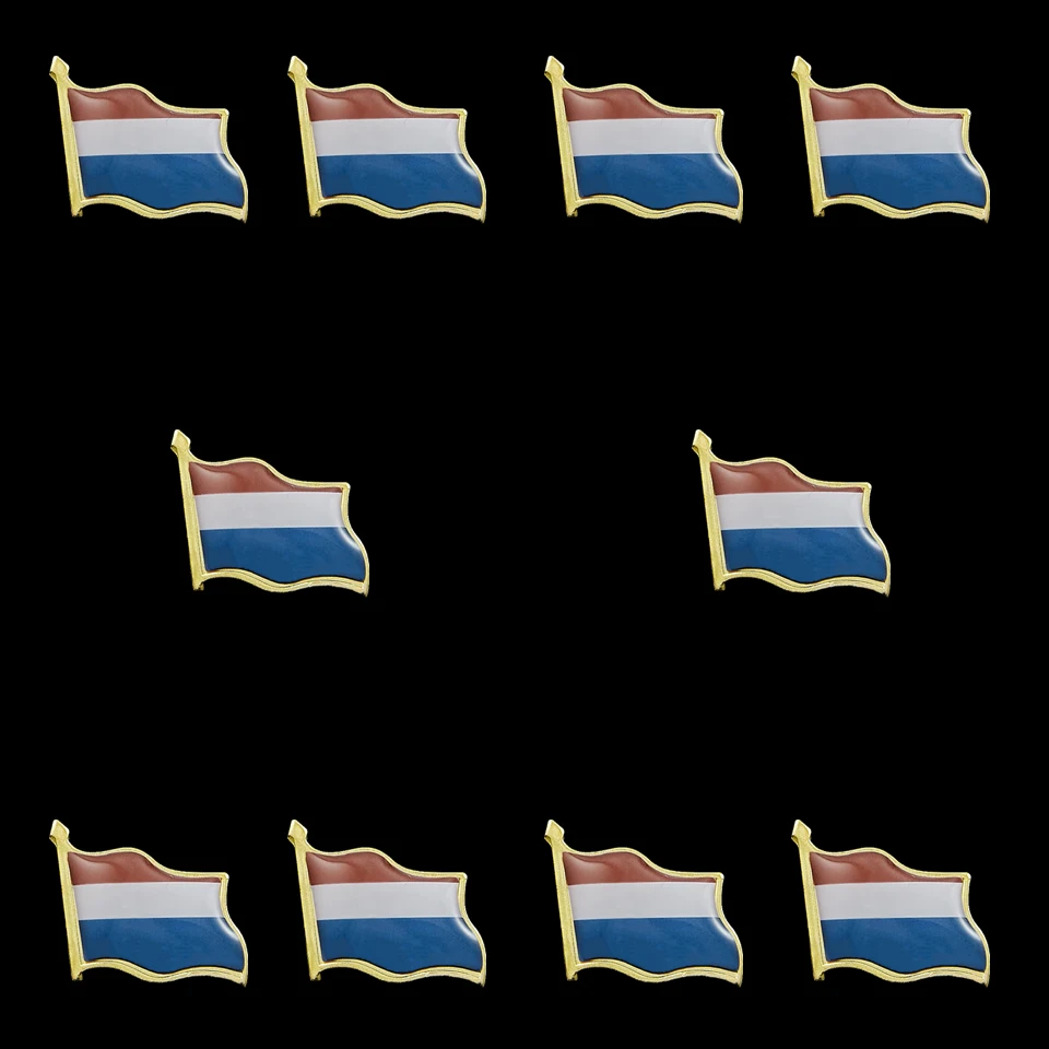 10 шт. металлическая брошь в виде флага незерновой эпоксидной смолы для