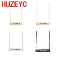 10pcslot stainless steel geometry pendant necklace customized name logo choker neckalce for women direct deal wholesale