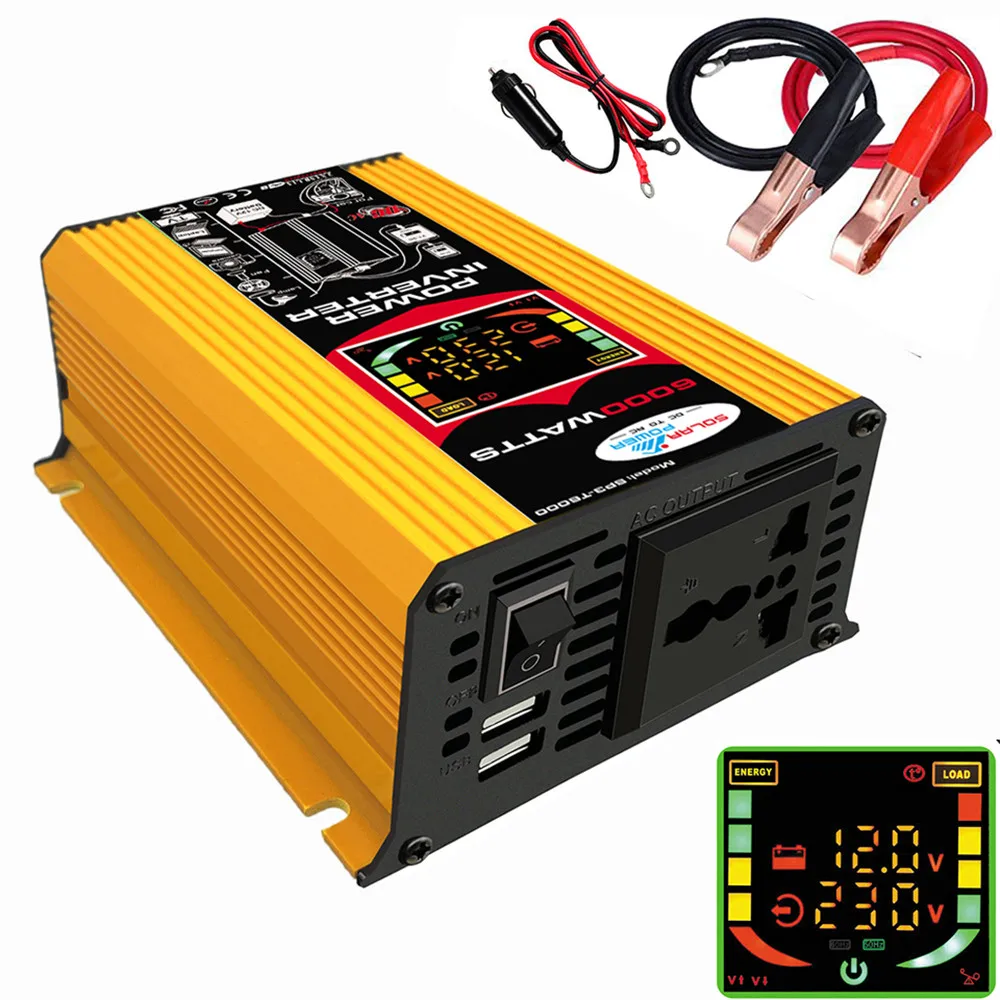 Car Power Inverter 6000W DC12V to AC220V for Home or Outside Emergency Yellow colour | Автомобили и мотоциклы