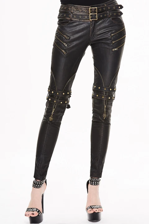 Модные женские брюки Devil новинка зимние готические панковские модные